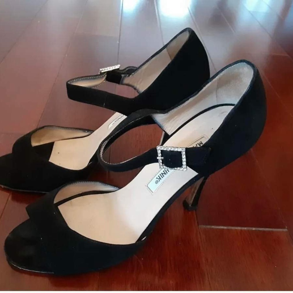 Manolo Blahnik  black suede